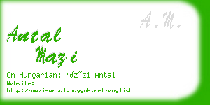 antal mazi business card